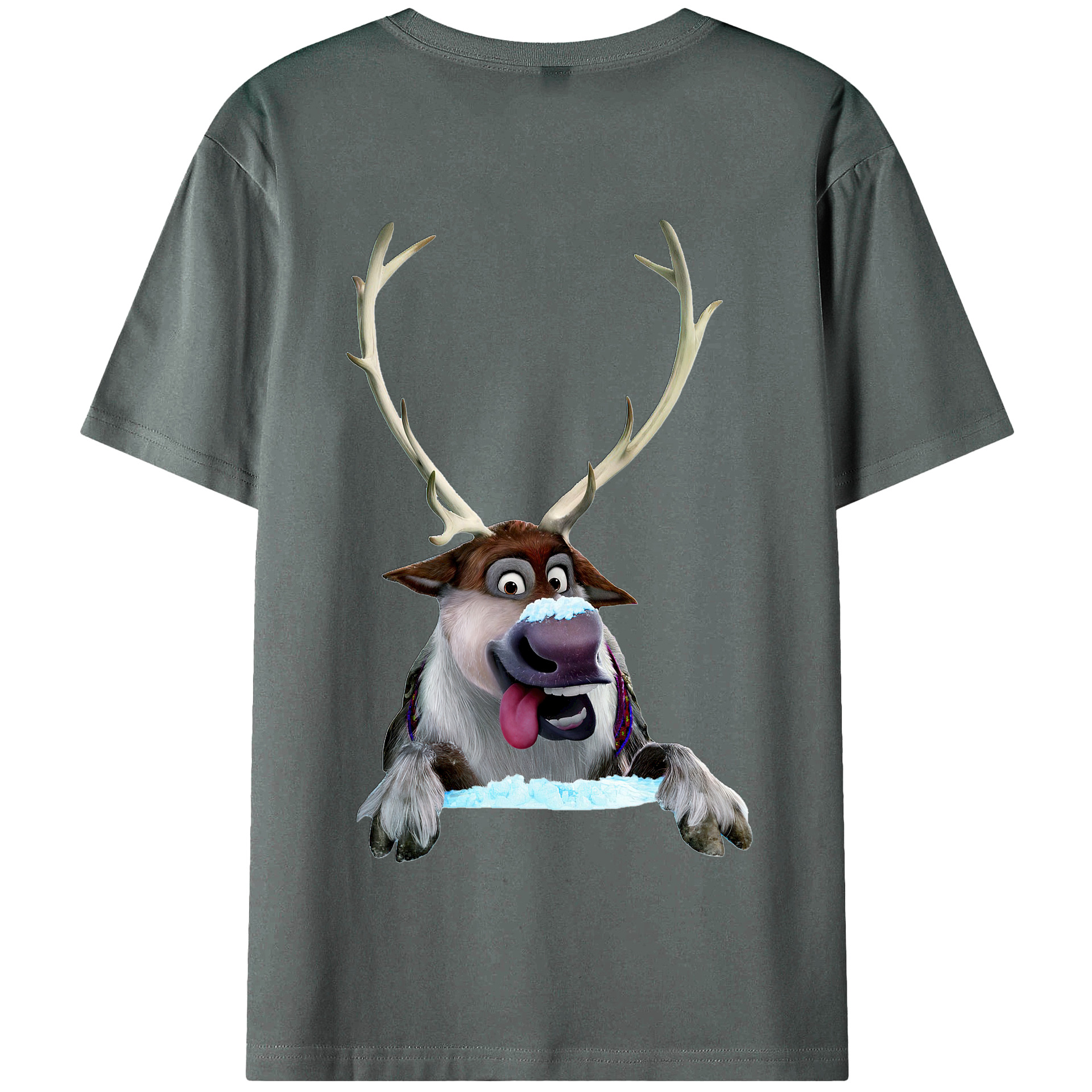 アナと雪の女王 アンナ エルサ Frozen Anna Elsa 綿100％半袖Tシャツ（背面プリント）